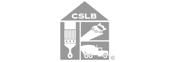 CSLB logo with tools and truck.