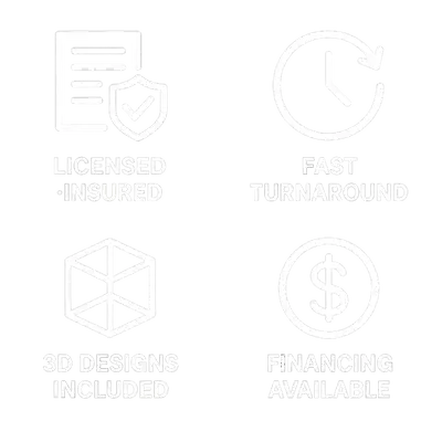 Four icons showing licensed content