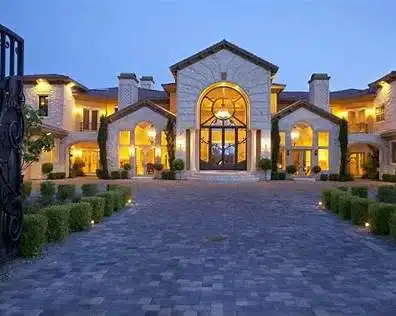Large modern driveway design enhancing front yard curb appeal