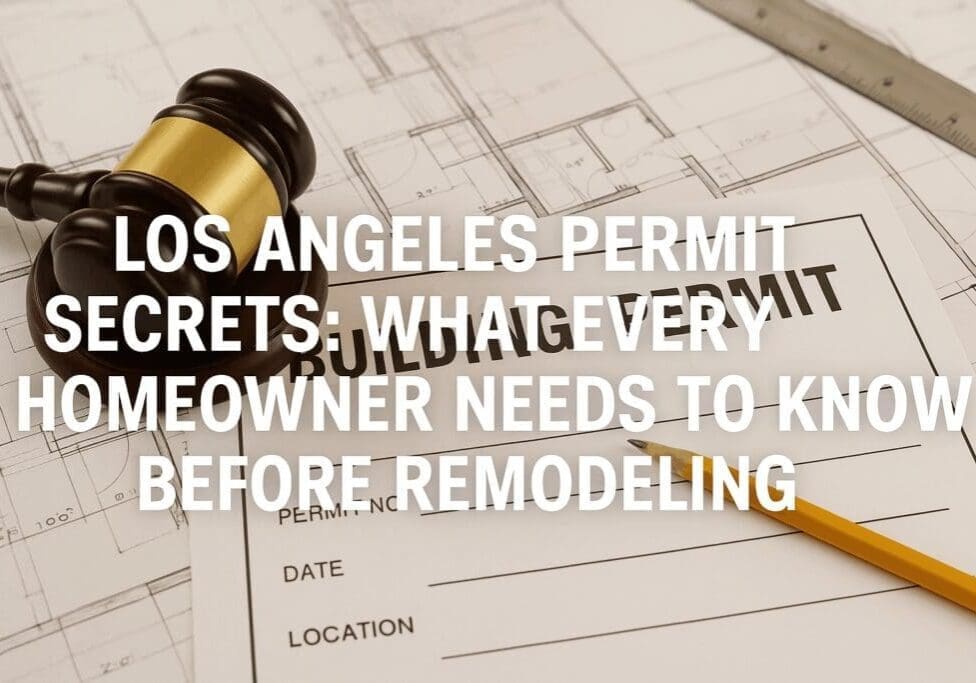 Gavel on building plans and permits.