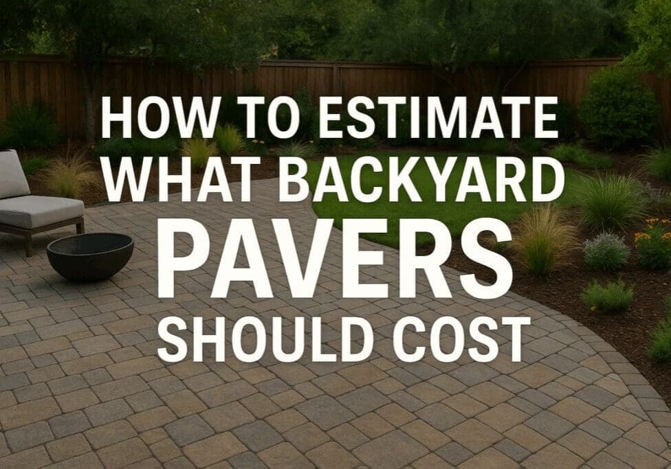 Backyard pavers cost estimation guide.